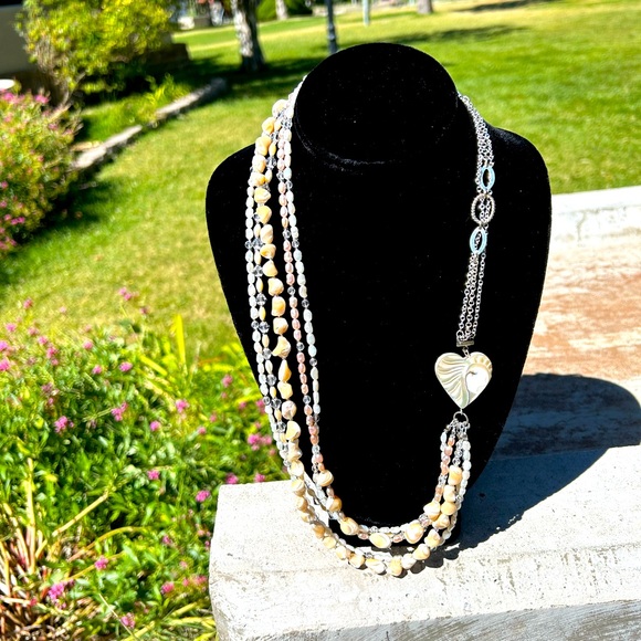 Mother of pearl multi strand necklace - Picture 1 of 4